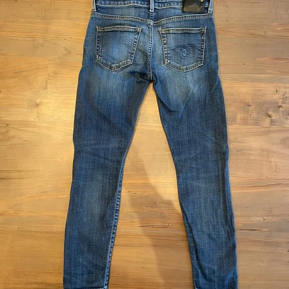 R13 Boy Skinny Jeans - 25washed in cold/hung to drycolor is vintage dark